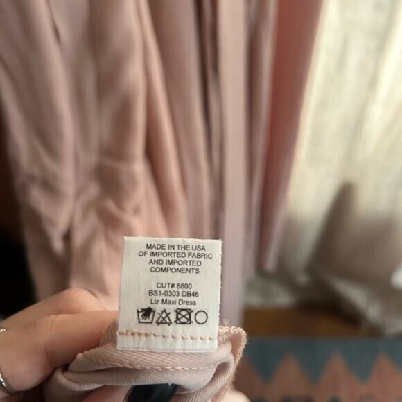 Show Me Your Mumu Liz Maxi Dress Strappy Wrap Dusty Blush Crisp Pink‎ NWT M - Picture 4 of 7
